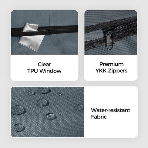 pack all 40" Gusseted Travel Garment Bag, Heavy Duty Hanging Suit Bag, Dress Bag for Closet Storage, Foldable Suit Cover Protector for Clothes Shirts Dresses Coats(Grey) in Kuwait