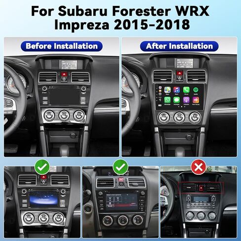 UNITOPSCI لراديو Subaru Forester WRX Impreza 2015-2018، 2G+64G Android 13 ستيريو سيارة لاسلكي Apple CarPlay Android Auto 9 بوصة شاشة لمس WiFi GPS Navi Bluetooth FM/RDS HiFi SWC+كاميرا احتياطية in Saudi Arabia