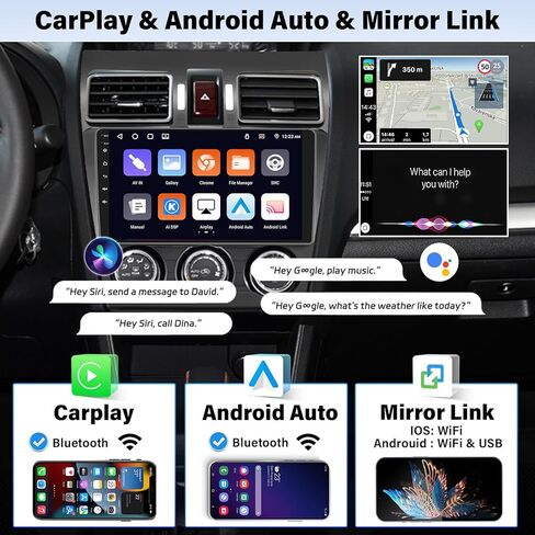 UNITOPSCI for Subaru Forester WRX Impreza 2015-2018 Radio, 2G+64G Android 13 Car Stereo Wireelss Apple CarPlay Android Auto 9 Inch Touchscreen WiFi GPS Navi Bluetooth FM/RDS HiFi SWC+Backup Camera in Kuwait
