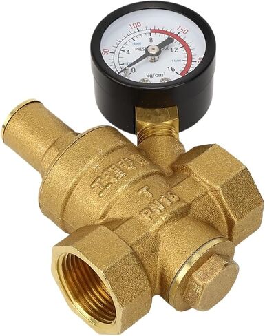 1pcs DN25/DN20/DN15 Brass Adjustable Water Pressure Regulator Reducer Maintain Valves Regulator Valves Welding Pressure Gauge Meter in Saudi Arabia