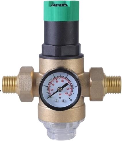 1pcs Pressure Regulator DN15/DN20 Brass Pressure Reducing Valves with Gauge and Filter HX6C(DN15) in Saudi Arabia