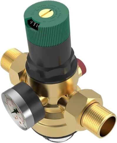 1pcs Water Pressure Regulator with Water Pressure Gauge and Mesh Filter Brass Pressure Reducing Valves for Drinking Water(DN15) in Saudi Arabia