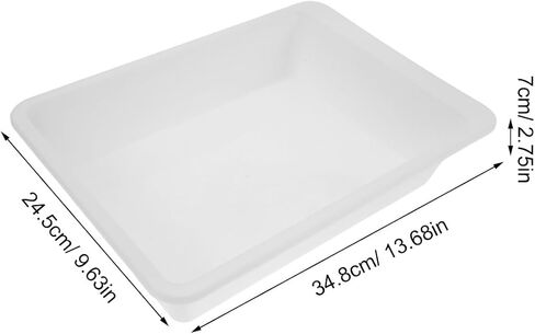 Generic 2pcs Rectangular Basin for DIY Paper Making - Dried Flower Ancient Craft Tub - Plastic Paper Supply Tub Accessory Craft Tool for Handmade Art Projects in Saudi Arabia
