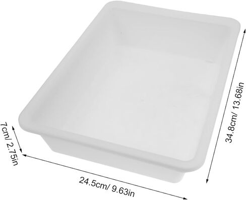 Generic 2pcs Rectangular Basin for DIY Paper Making - Dried Flower Ancient Craft Tub - Plastic Paper Supply Tub Accessory Craft Tool for Handmade Art Projects in Saudi Arabia