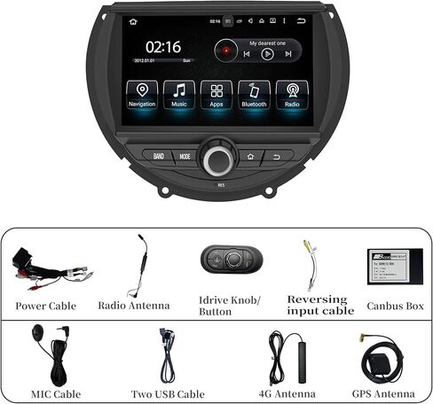 Best 7-inch Android Screen for Mini Cooper Radio F54 F55 F56 F57 F60 CarPlay Android Auto Phone Apps Full Screen Mirroring Navigation Goolge Maps Vehicle Cameras Games Music Movies TV Netflix (256GB) in Saudi Arabia
