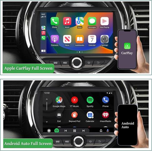 Best 7-inch Android Screen for Mini Cooper Radio F54 F55 F56 F57 F60 CarPlay Android Auto Phone Apps Full Screen Mirroring Navigation Goolge Maps Vehicle Cameras Games Music Movies TV Netflix (256GB) in Saudi Arabia
