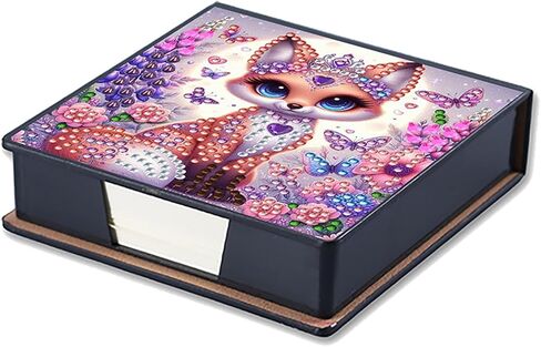 مجموعة أدوات طلاء Elf Diamonds، صندوق ملاحظات، صندوق تخزين ورق مذكرة للفتيات، فن ماسي، حامل ملاحظات لاصق، لوحة مذكرة ماسية لمكتب المكتب. (قزم) in Kuwait