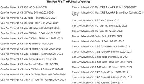 Tusk مجموعة قضيب ربط رف التوجيه يسار/يمين لـ Can-Am Maverick X3 DS Turbo RR 64 بوصة 2022-2024 in Kuwait