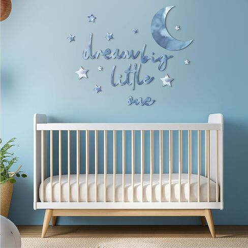 15 Pcs Dream Big Little One Wooden Nursery Wall Decor Boho Moon Stars Babyroom Wall Art Neutral Nursery Hang on Wall Sign for Boys Girls Bedroom Home Farmhouse Living Playroom in Saudi Arabia