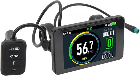 Electric LCD Display, Waterproof T8 LCD Colorful Screen Display Meter 24V 36V 48V 52V 60V 72V LCD Display Panel Replacement Part in Saudi Arabia