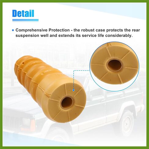 2pcs 5.7 Inch Rear Suspension Bump Stop Strut Bumper Bump Stop for Volkswagen Jetta 2002-2005 1J0512131 Rubber Orange Replace Parts Vehicle Components in Saudi Arabia