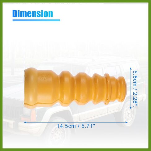 2pcs 5.7 Inch Rear Suspension Bump Stop Strut Bumper Bump Stop for Volkswagen Jetta 2002-2005 1J0512131 Rubber Orange Replace Parts Vehicle Components in Saudi Arabia