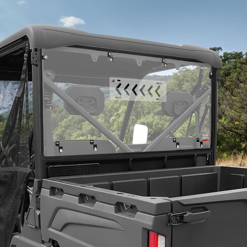KEMIMOTO Vented Clear Rear Window Compatible with CFMOTO UFORCE 600 2021-2026, Sun Protection & UV-Proof Rear Windshield with Pre-installed Rubber Strips Accessories (Not Fit 800XL,1000) in Saudi Arabia
