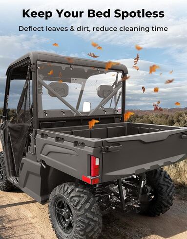 KEMIMOTO Vented Clear Rear Window Compatible with CFMOTO UFORCE 600 2021-2026, Sun Protection & UV-Proof Rear Windshield with Pre-installed Rubber Strips Accessories (Not Fit 800XL,1000) in Saudi Arabia