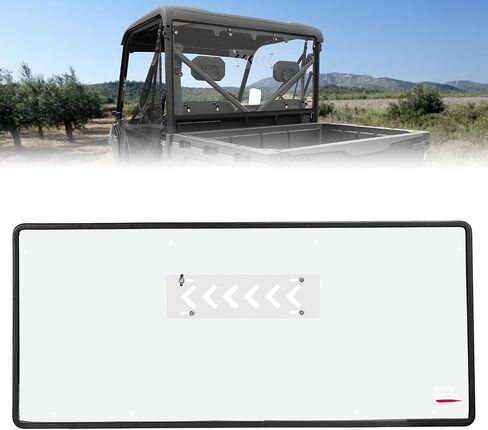 KEMIMOTO Vented Clear Rear Window Compatible with CFMOTO UFORCE 600 2021-2026, Sun Protection & UV-Proof Rear Windshield with Pre-installed Rubber Strips Accessories (Not Fit 800XL,1000) in Saudi Arabia