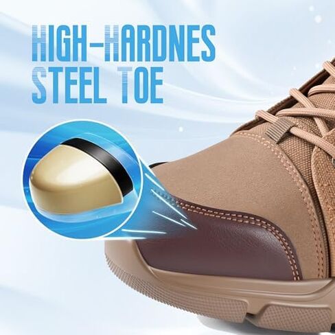 SUADEX Steel Toe Boots for Men Women Indestructible Steel Toe Shoes Non-Slip Comfortable Work Boot for Men Work & Safety Boots Construction Shoes Black in Saudi Arabia