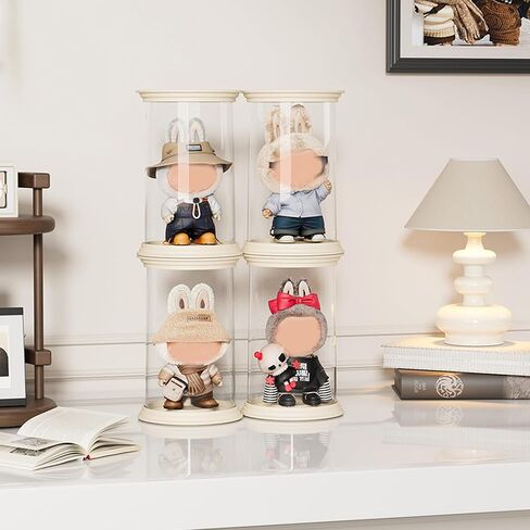 حافظة عرض شفافة لـ LUBUBU، صندوق عرض الشكل مع باب مغناطيسي، صندوق أعمى شفاف قابل للتكديس مع 4 خطافات قابلة للفصل للتماثيل الصغيرة/صندوق الدمى العمياء/نموذج الشكل in Kuwait