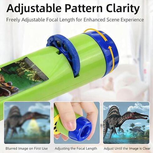 Dinosaur Projector Flashlight, 2026 New Portable Dinosaur Projector Flashlight for Kids, Night Light Technology Toy, 24 Dinosaurs, Projectable onto Walls, Ceilings, Tents (Dinosaurs) in Saudi Arabia