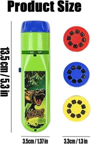 Dinosaur Projector Flashlight, 2026 New Portable Dinosaur Projector Flashlight for Kids, Night Light Technology Toy, 24 Dinosaurs, Projectable onto Walls, Ceilings, Tents (Dinosaurs) in Saudi Arabia