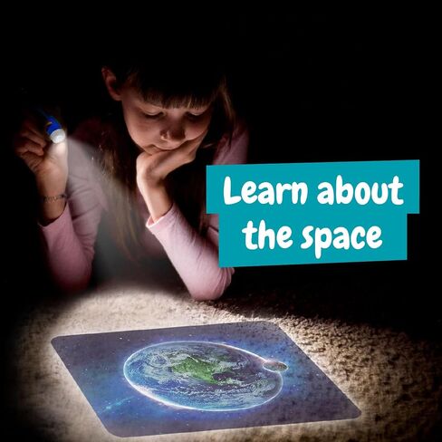 شعلة الفضاء وجهاز العرض من Science4you - شعلة جهاز عرض النظام الشمسي، استكشف الكون، ضوء جهاز عرض المجرة مع الكواكب للأطفال، ألعاب الفضاء، الألعاب والهدايا للأولاد والبنات من سن 4 سنوات in Kuwait