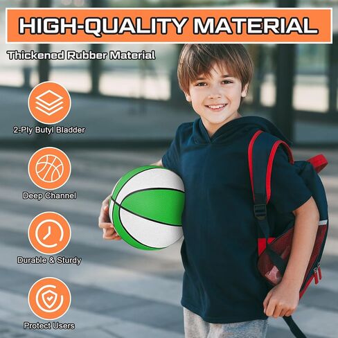 Mini Basketballs for Kids Size 3 Basketballs Bulk with Pump 7 Inch Colorful Rubber Basketball for Mini Hoop Indoor Outdoor Practice Waterproof Pool Basketball Toddler Yard Game (12 Pieces)… in Kuwait