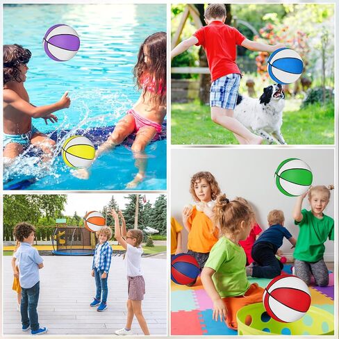 Mini Basketballs for Kids Size 3 Basketballs Bulk with Pump 7 Inch Colorful Rubber Basketball for Mini Hoop Indoor Outdoor Practice Waterproof Pool Basketball Toddler Yard Game (12 Pieces)… in Kuwait