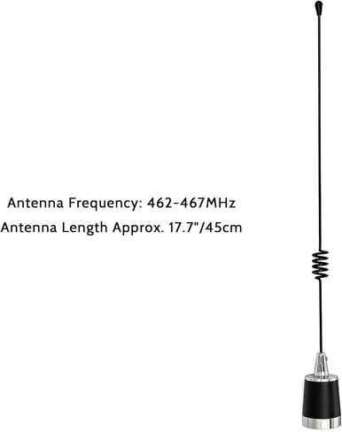 TWAYRDIO NMO Antenna for GMRS Two Way Radio, UHF 462-467MHz High Gain Mobile Radio Antenna for Midland Baofeng Retevis GMRS Radios, Requires NMO Mount in Kuwait