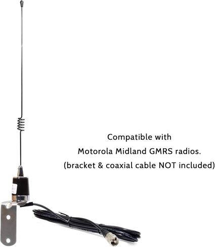 TWAYRDIO NMO Antenna for GMRS Two Way Radio, UHF 462-467MHz High Gain Mobile Radio Antenna for Midland Baofeng Retevis GMRS Radios, Requires NMO Mount in Kuwait