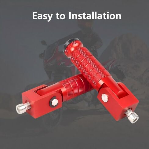 أوتاد قدم الدراجة النارية قابلة للطي 90 درجة، مساند قدم عالمية للركاب مع سطح غير قابل للانزلاق لمعظم الدراجات النارية والشوارع والدراجات النارية والدراجات (أسود) in Kuwait