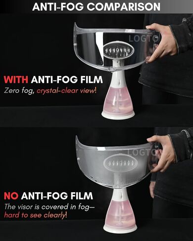 Compatible with LS2 Stream 2 Visor Replacement Stream II Full Face Shield FF808 Motorcycle Helmet Visors (Stream II FF808 Specific Anti-Fog Flim) in Saudi Arabia