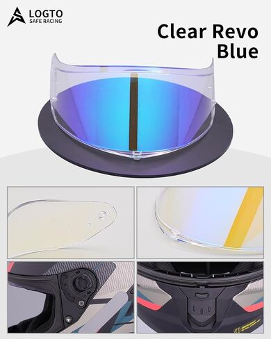 Compatible with LS2 Stream 2 Visor Replacement Stream II Full Face Shield FF808 Motorcycle Helmet Visors (Stream II FF808 Specific Anti-Fog Flim) in Saudi Arabia