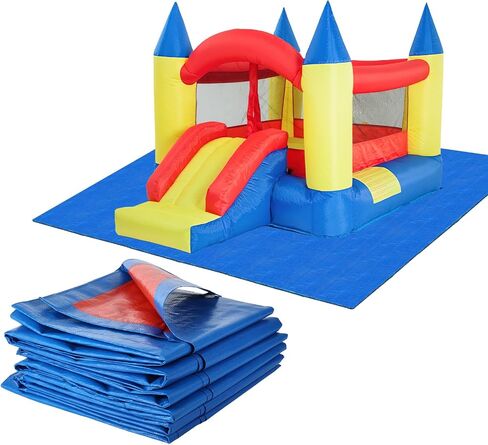 Bounce House Mat, 157.48 x 118 Inch Heavy-Duty Waterproof PE Inflatable Water Slide Bounce House Pad for Outdoor Bouncy Castle Under Jump House Floor Underlayment Pad in Saudi Arabia