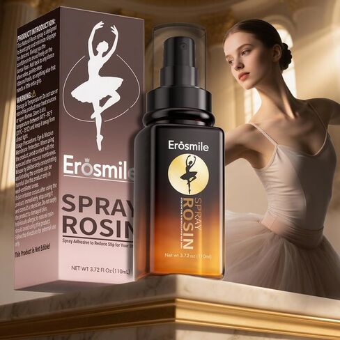 رذاذ روزين للراقصين، رذاذ غير قابل للانزلاق لأحذية الباليه والرقص على العمود، قبضة معززة ويدوم طويلاً، مثالي لراقصات الباليه - 3.72 أونصة/110 مل in Kuwait