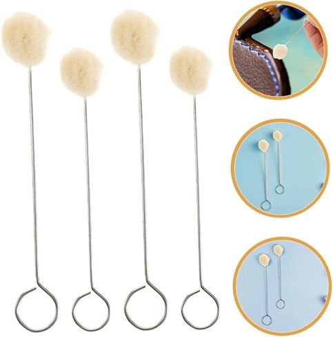 Generic 60 قطعة مقبض معدني من الصوف أداة فرشاة ناعمة لصباغة المنزل وتفصيل السيارات DIY المشاريع الحرفية تنظيف لطيف للأسطح الحساسة in Kuwait