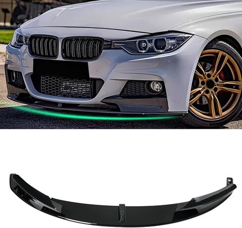 KHK Front Bumper Lip Spoiler for BMW 3 Series F30 F31 Base Bumper 318i 320i 328d 330e 330i 340i 2013-2018,Air Dam Front Splitter Gloss Black ABS Body Kit Accessories in Saudi Arabia