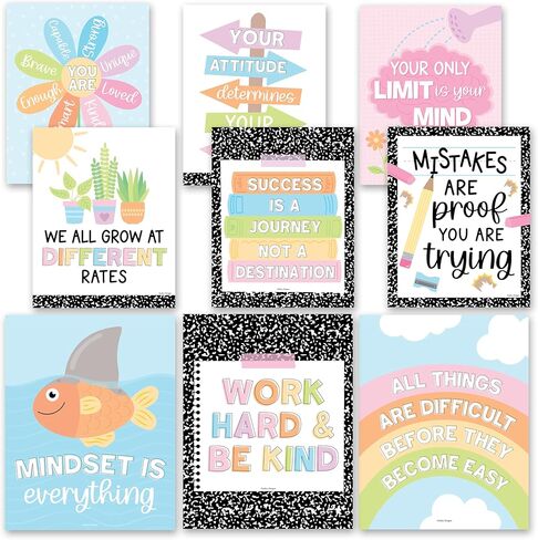 9 Boho Classroom Motivational Posters For Classroom Decor - Inspirational Posters For Classroom Posters Middle School Posters, Positive Posters For Classroom Decorations For Teachers Elementary in Saudi Arabia