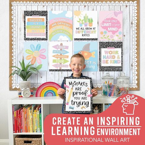 9 Boho Classroom Motivational Posters For Classroom Decor - Inspirational Posters For Classroom Posters Middle School Posters, Positive Posters For Classroom Decorations For Teachers Elementary in Saudi Arabia