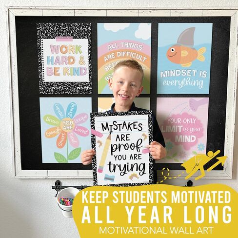 9 Boho Classroom Motivational Posters For Classroom Decor - Inspirational Posters For Classroom Posters Middle School Posters, Positive Posters For Classroom Decorations For Teachers Elementary in Saudi Arabia