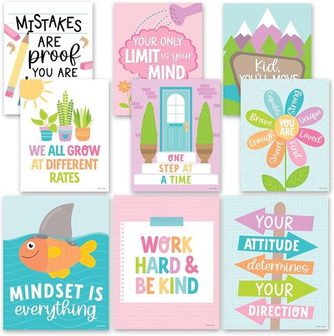 9 Boho Classroom Motivational Posters For Classroom Decor - Inspirational Posters For Classroom Posters Middle School Posters, Positive Posters For Classroom Decorations For Teachers Elementary in Saudi Arabia