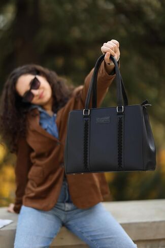 Wrangler Double Compartment Tote Bag for Women Whipstitch Handbag in Saudi Arabia