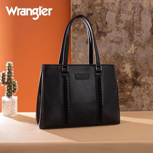 Wrangler Double Compartment Tote Bag for Women Whipstitch Handbag in Saudi Arabia