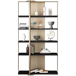 Bookshelf Office Stainless Steel Bookshelf Living Room Display Cabinet Shelf High-end Antique Shelf Bookshelves and Bookcases(B) in Kuwait