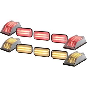 Rear Red/Front Amber Roof Marker Lights, Roof Clearance Lamps Cab Roof Clearance Marker Running Light, 2003-2009 Compatible with Hummer H2 - Smoke Lens in Saudi Arabia