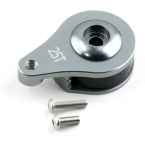 2 Sets Aluminum 25T Servo Saver 1 Hole Adjustable Hi-Torque Servo Horn for 1/10 SCX10 Capra TRX4 TRX6 RC Car Crawler Boat Parts (Titanium) in Kuwait
