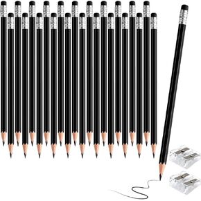 24 قطعة من أقلام الرصاص الملونة القابلة للمسح باللون الأزرق الداكن مع ممحاة مشحذ مسبقًا 2 HB للفحص والدرجات والاختبارات واللوازم المكتبية/المدرسية (أزرق داكن) in Kuwait