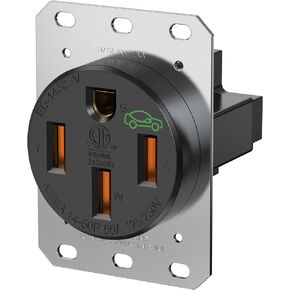 منفذ شاحن NEMA 14-50R EV، وعاء شحن EV شديد التحمل 50 أمبير، 3 أقطاب و4 أسلاك 125/250 فولت من الدرجة الصناعية ETL وعاء تدفق مدرج in Kuwait