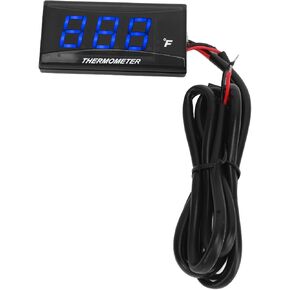 Fdit Motorcycle Water Temperature, Universal Digital LCD Display with Flashing Alert, 12V Watertight Meter with Sensor and Installation Kit, Fits Most Motorcycles (Red) in Saudi Arabia