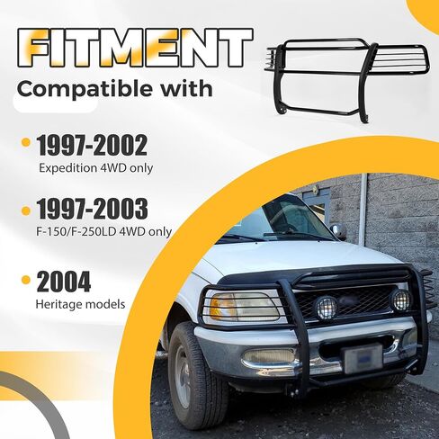‎‎KUAFU Brush Guard Compatible with 1997-2003 F150 F250 F-150 F-250 Expedition 4WD 2004 Heritage Models Front Bumper Brush Grille Guard in Saudi Arabia