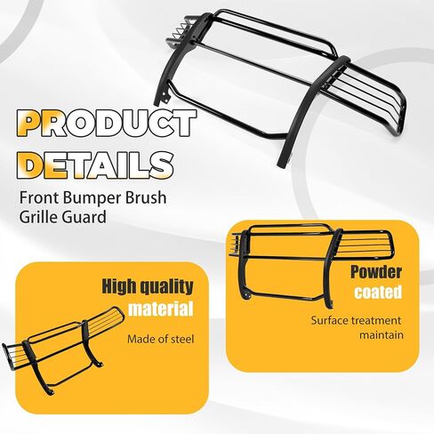 ‎‎KUAFU Brush Guard Compatible with 1997-2003 F150 F250 F-150 F-250 Expedition 4WD 2004 Heritage Models Front Bumper Brush Grille Guard in Saudi Arabia