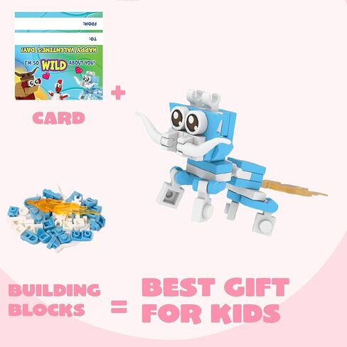 JOYIN 24 Packs Valentines Party Gift Cards with Building for Valentine Party Favor, Kids Classroom Exchange, Prize Supplies, Valentine’s Gifts Exchange School Rewards in Saudi Arabia